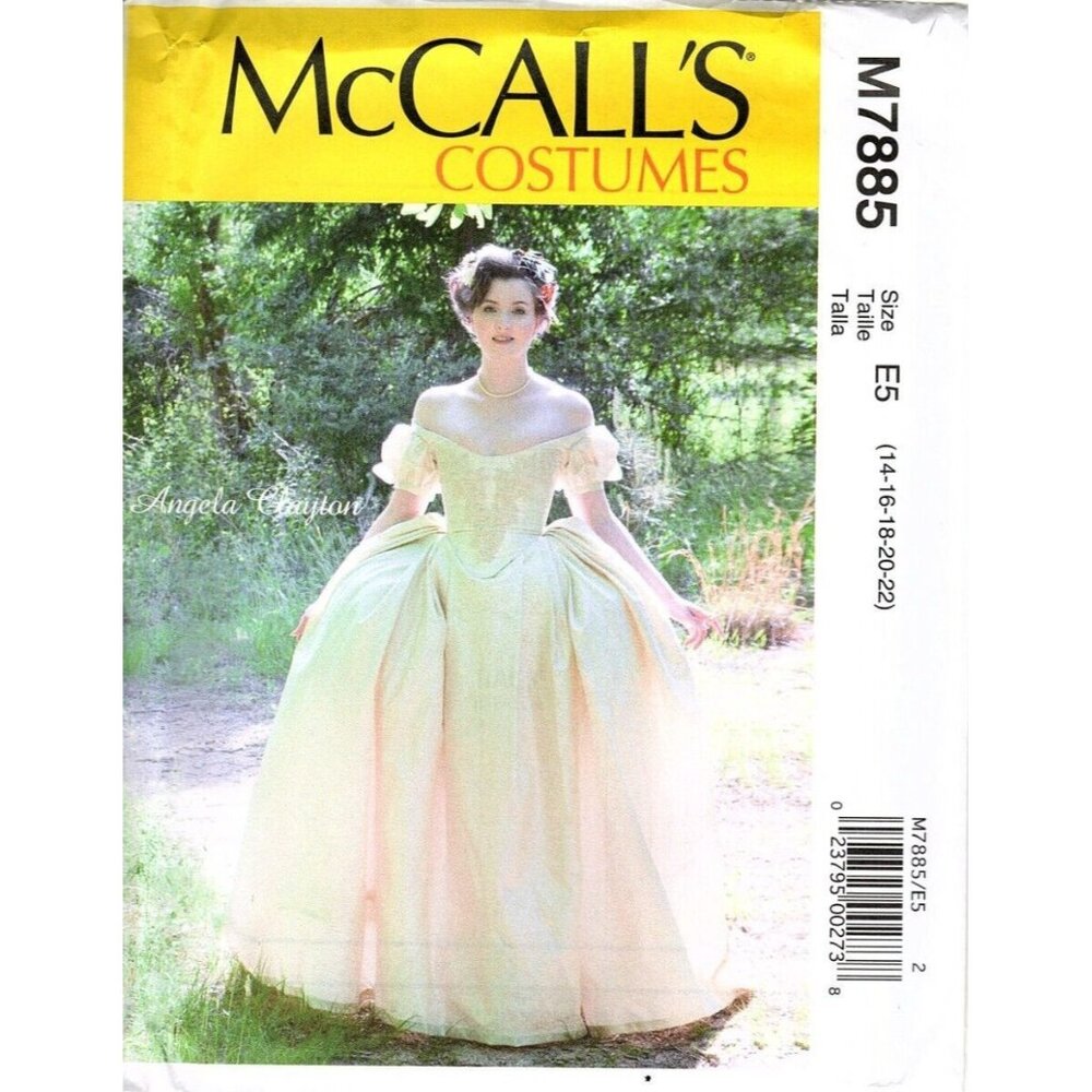 McCalls M7885 Misses 14 to 22 Historical Renaissance Dress Uncut Sewing Pattern